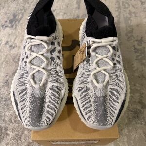 Stylish Black and White Knit Sneakers